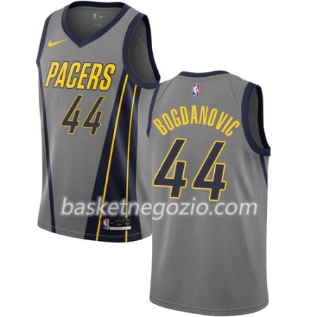 Canotte Uomo Indiana Pacers Bojan Bogdanovic 44 2018-19 Nike City Edition Grigio Swingman
